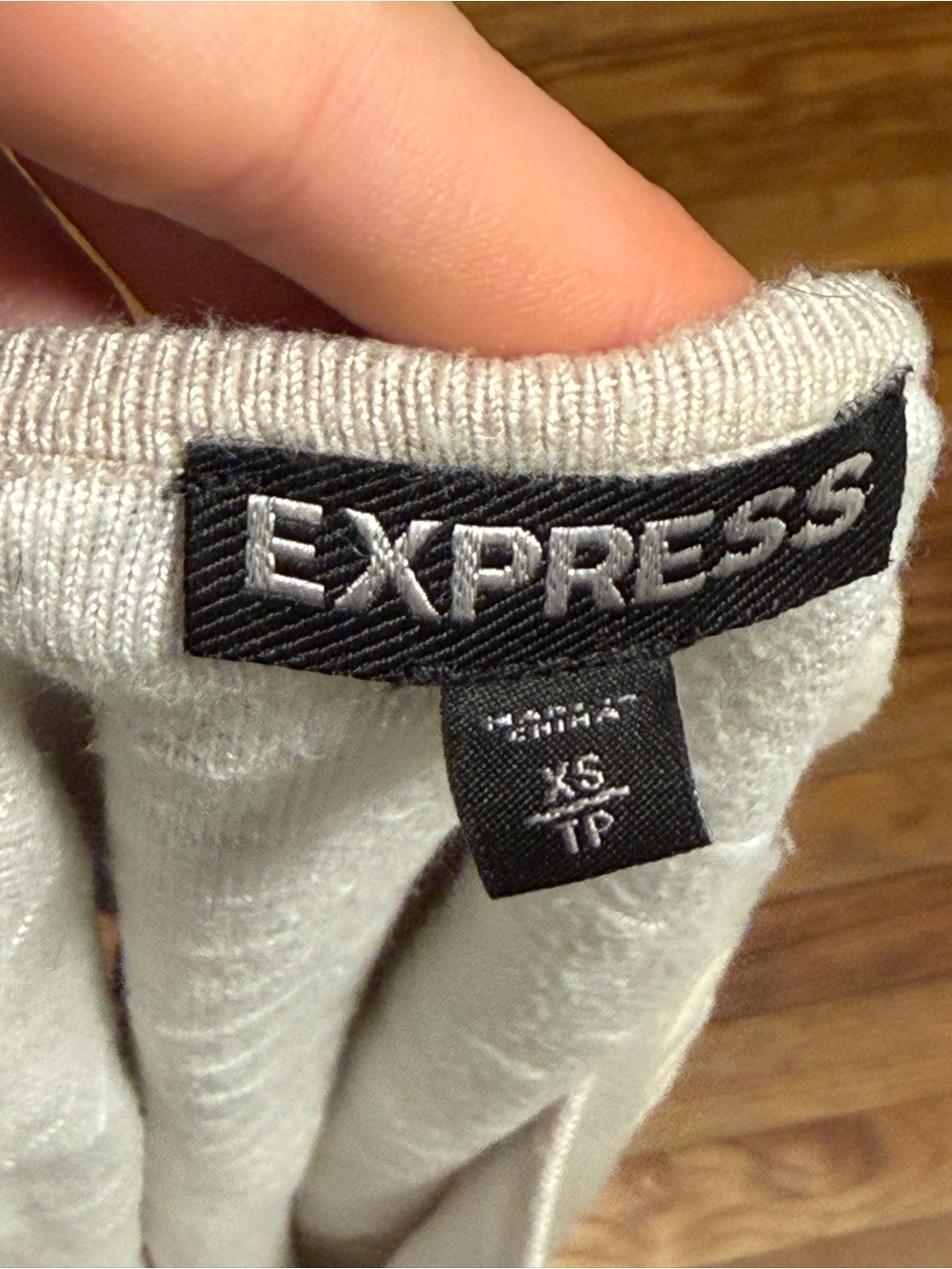 Express Openwork Knit Tank in Cream - Picture 3 of 4